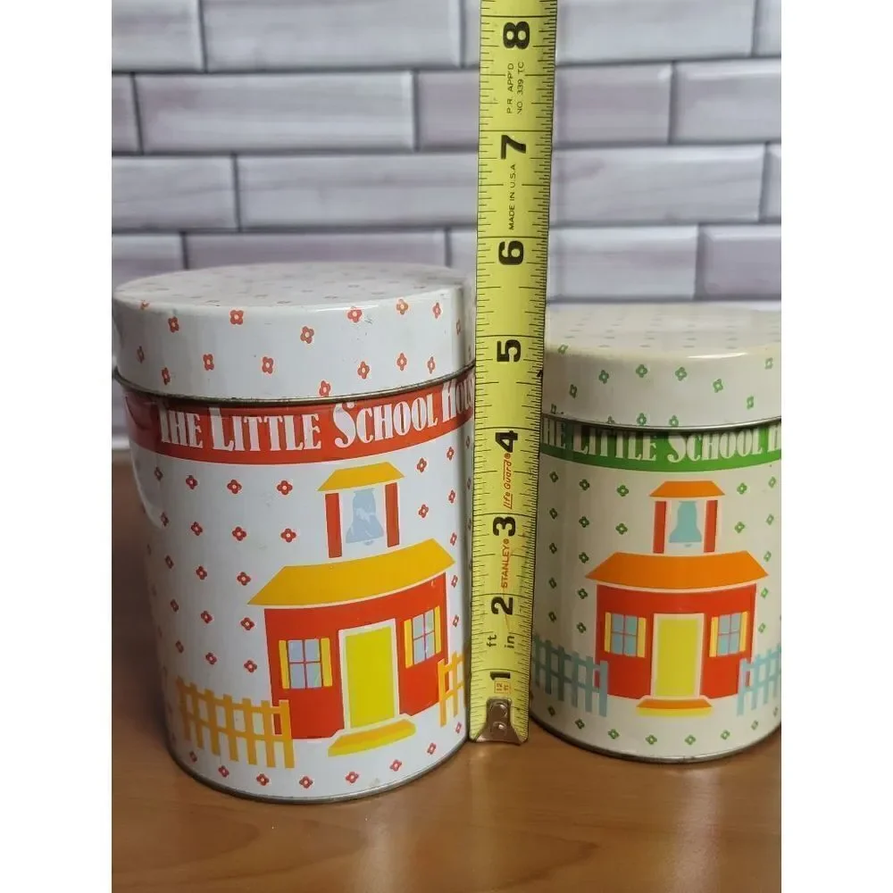 1970's Little School House Nesting Tins